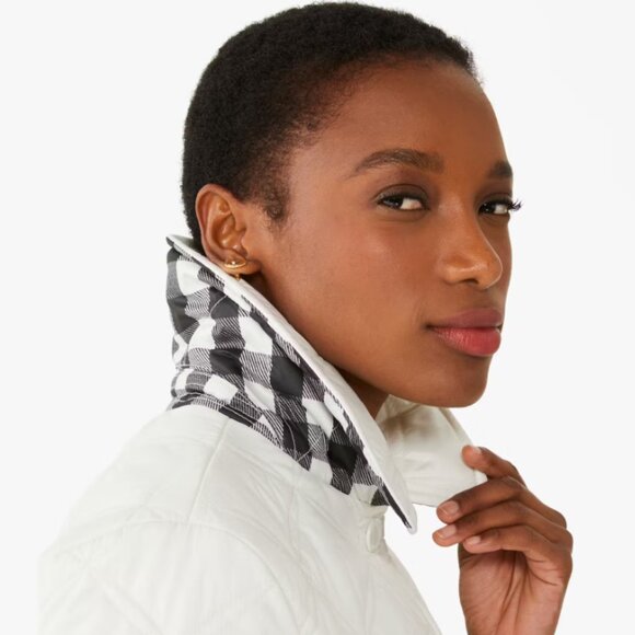 Kate Spade Gingham Quilted Coat - Picture 3 of 9